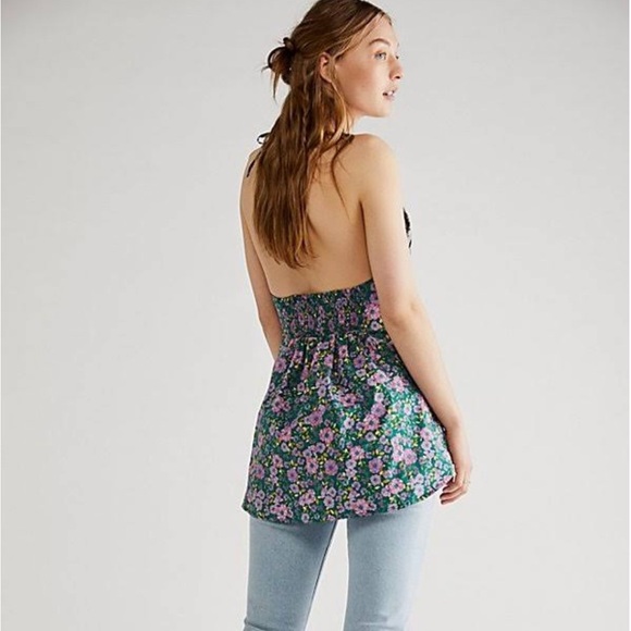 🌻SALE 3/$20  NWOT Free People Lyla Backless Halter Tunic - Picture 1 of 7